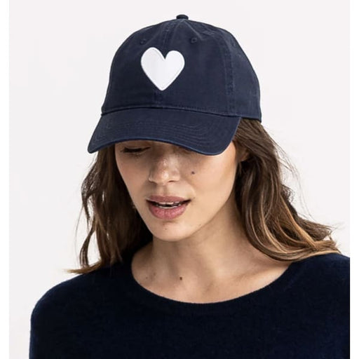 Baseball Hat Heart Patch Indigo/White WS - Clothing & Accessories