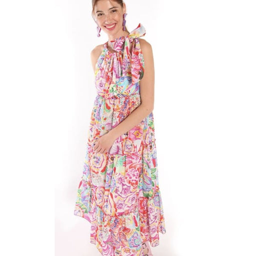 cylia dress watercolor flower - Clothing & Accessories