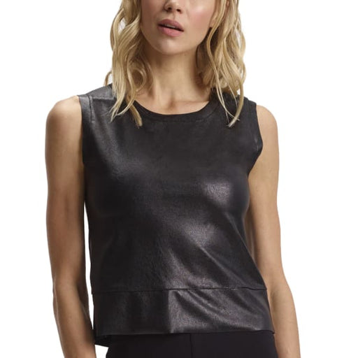 Faux Leather Crop Muscle - Clothing & Accessories